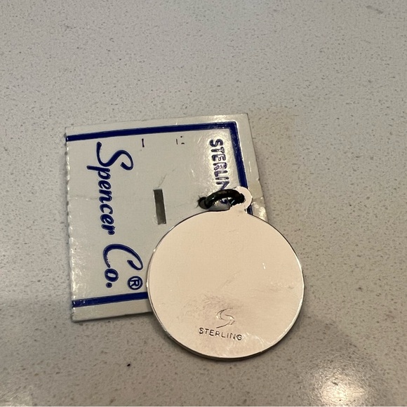 Spencer Co 925 Sterling Silver Xmas Christmas Tree Charm Diamond Cut c1960s NWT - Picture 3 of 3